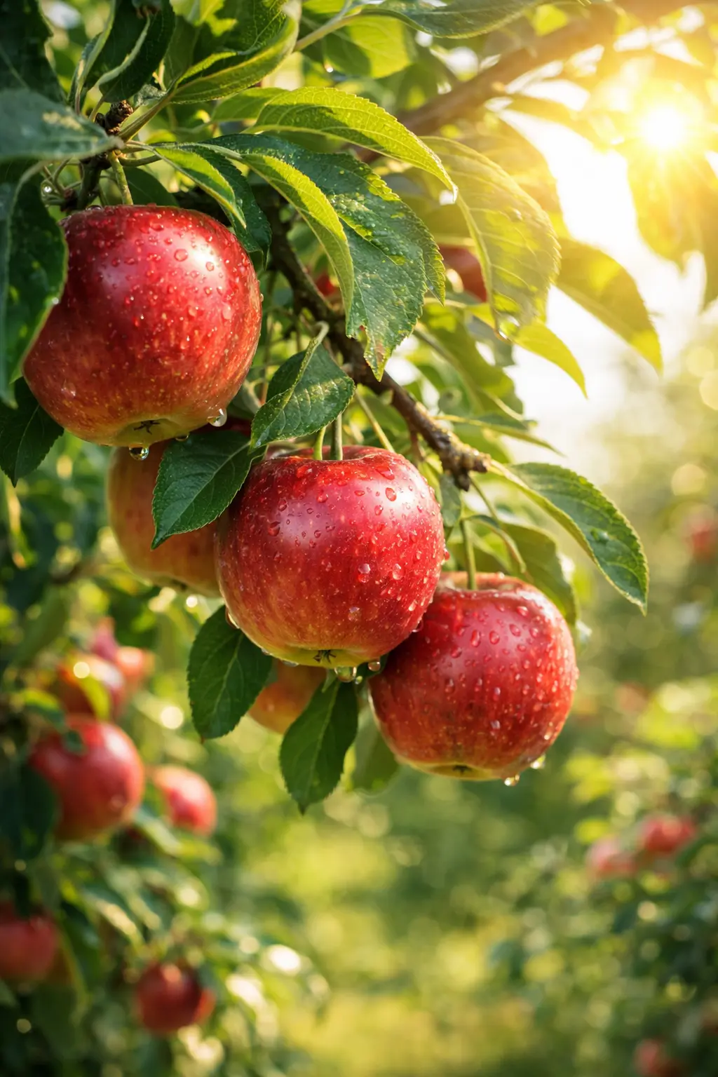 Manzanas protegidas del sol